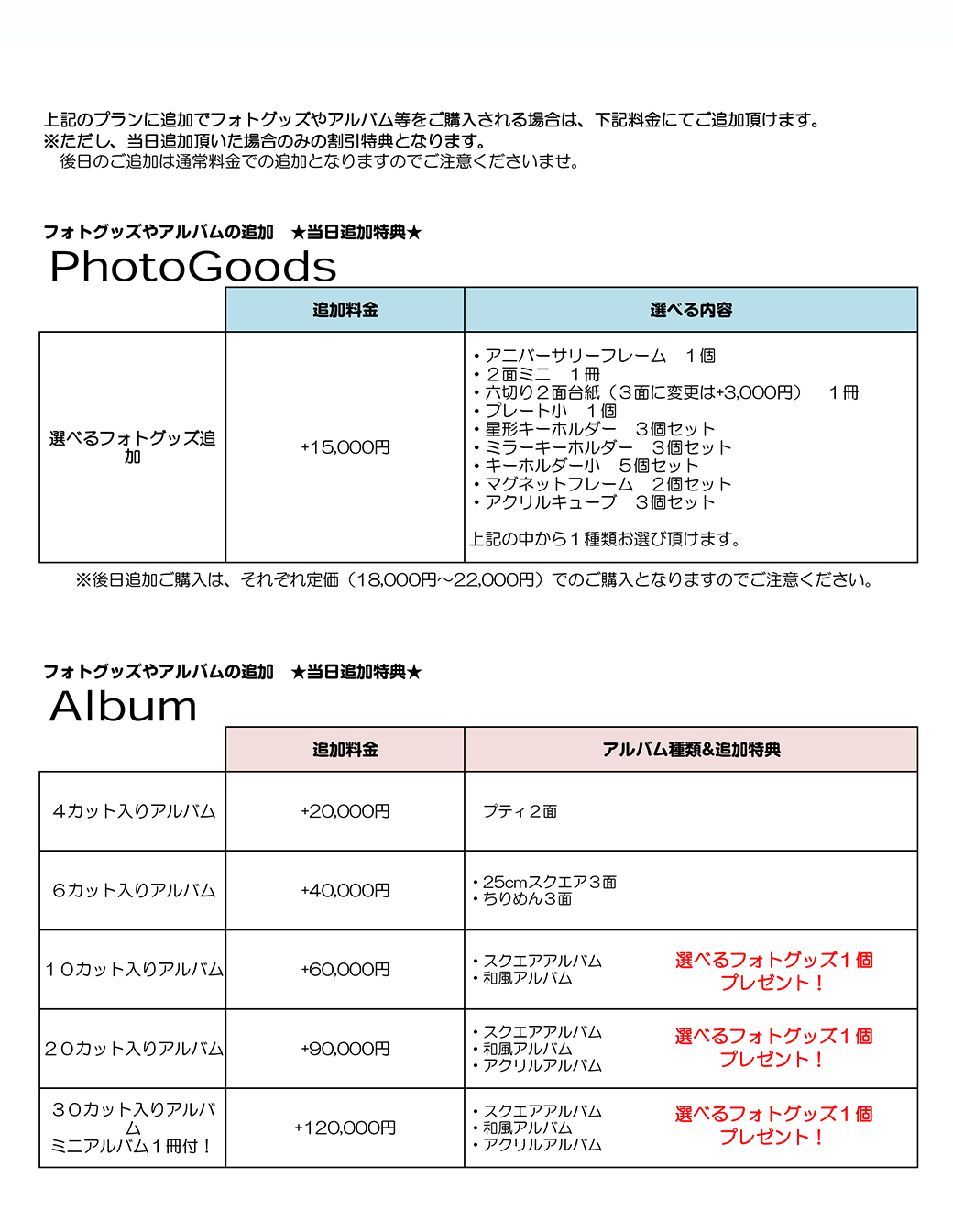 フォトグッズやアルバム代